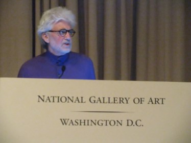 Skip Blumberg introduces samples of Videofreex work. Photo by Denaise Seals.