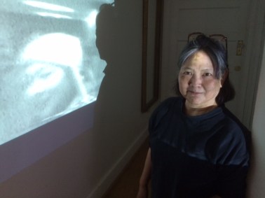 A May Day Collective member then and now. Photo by Skip Blumberg.